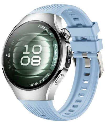 By Qubix - Siliconen bandje 'True Fit' - Blauw - geschikt voor Huawei Watch 5 - 42mm