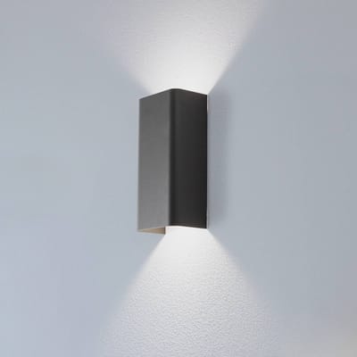 Nowodvorski Lighting Wandlamp Bergen, donkergrijs, metaal, 23 cm hoog, GU10