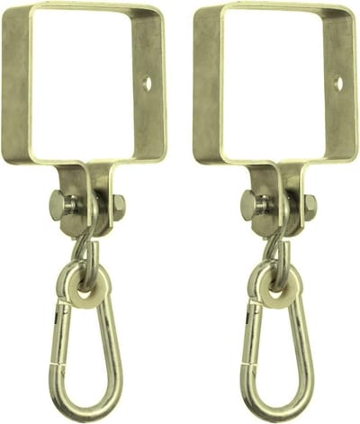 Set van 2 Vierkante Gegalvaniseerde Hangers voor Klimframes en Schommels