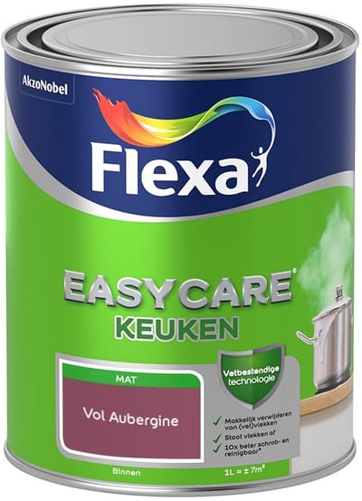 Flexa - Easycare Keuken - Vol Aubergine - Mengverf - 1 L