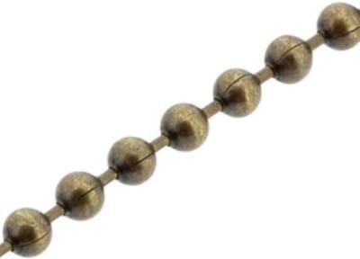 TQ4U ketting | bolletjes | bronskleurig | per meter