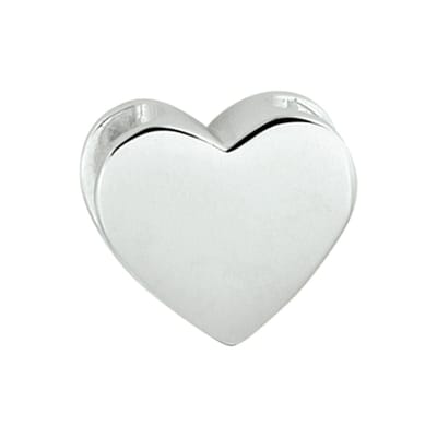Zilver gerhodineerd hanger hart 5,5 mm - 1339634