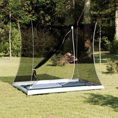 vidaXL - Binnentent - 2-persoons - Zwart - Met - gaasdoek