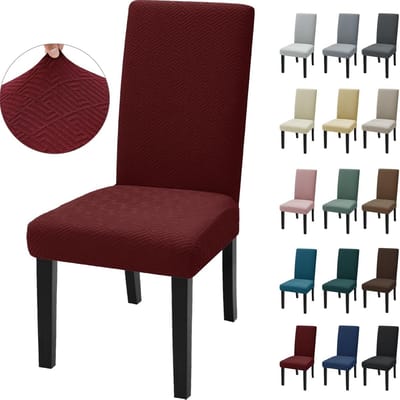 Stoelhoes, Elastische Moderne Eetkamerstoelhoes, Uitschuifbare Stoelhoes, Voor Decoratieve Eetkamerstoelhoezen, Hotel, Rood