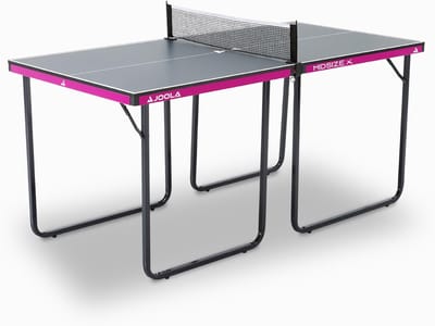 Compacte Tafeltennistafel - Binnentafeltennis - Ruimtebesparend Spelen - Inklapbaar Net - 152x76cm - Zwart-Violet