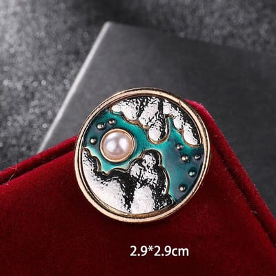 Vintage Paleis Zonnegod Broche Sterrenhemel Wol Emaille Broches Melkweg Serie Accessoire Speld Broches Vrouw Feest gray