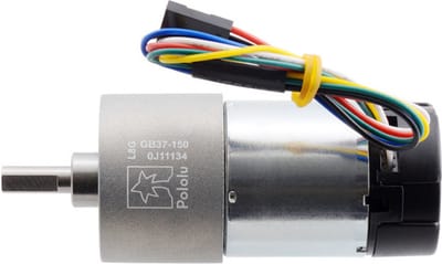 120.4:1 Metal Gearmotor 25Dx65L mm MP 12V with 48 CPR Encoder Pololu 4863