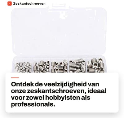 Dailygoods - Zeskantschroeven - Roestvrij staal - 200 Stuks - Geschikt voor elektronische toepassingen - Assortiment van verschillende maten