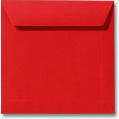 Envelop 22 x 22 Koraalrood, 60 stuks