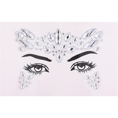 Autocollants décoratifs pour le visage en strass, autocollants de maquillage de scène, autocollants décoratifs en cristal, maquillage des yeux SY002-2