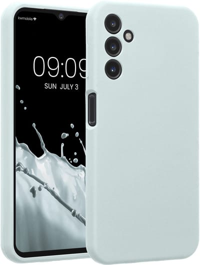 kwmobile telefoonhoesje geschikt voor Samsung Galaxy A14 5G - TPU backcover met siliconen coating - Smartphone case in cool mint