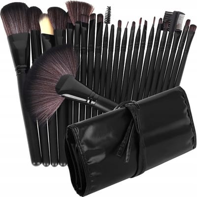 Professionele 24-Delige Make-Up Kwastenset - Cosmetica Visagie Makeup Kwasten Set - Mascara/Oogschaduw/Concealer/Foundation/Blush/Eyeliner/Highlighter/Poederkwast Beauty Brush - Countourkwast Make Up Brushes Borstels Penselen - Met Luxe Opberg Etui
