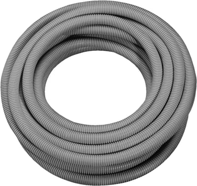 Akon Installatiebuis Flexibel - Ø5/8 - 10 Meter - Diameter 16 mm - Materiaal PVC - Kleur Grijs - Geschikt voor Elektra Installaties - Geleverd op Rol, 1 Stuk per Verpakking