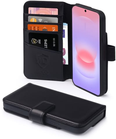 MobyDefend Hoesje - Geschikt voor Samsung Galaxy A37 - Luxe Leren Wallet Bookcase - Zwart