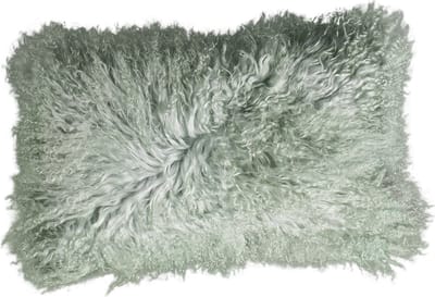 Van Buren - Tibetaans schapenvacht kussen - Mint 30x50cm - 100% echt schapenvacht