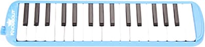 KNOBBOUT Melodica -Hoog kwaliteit koper Reed-32 toetsen-Inclusief accessoires- Professionele studie-met tas-blauw-Roestvrij staal bordmateriaal-blaas piano-Kinder Muziekinstrument