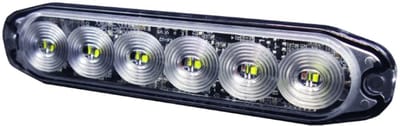 Flitser - Ledson - 6-Led - 6 led - 4.6 - 11.8cm - Helder - Superdun - 20 flitspatronen - Amber - R65 - 12V-24V