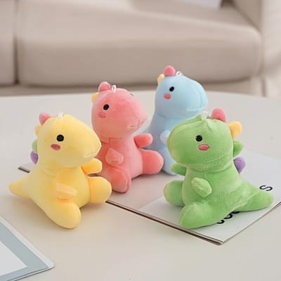 1 Willekeurige Kleur Cartoon Dinosaurus Huisdier Pluche Speelgoed voor Interactief Spel met Huisdieren 1pcs random color beige