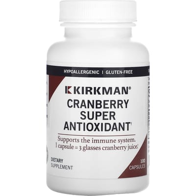 Kirkman Labs, Super Antioxydant Canneberge, 100 Gélules