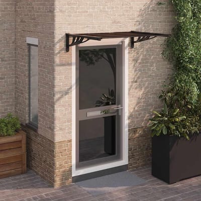 Deurluifel - Regenbescherming - Entree Beschermen - Duurzaam Polycarbonaat - 122 x 90 cm - Zwart