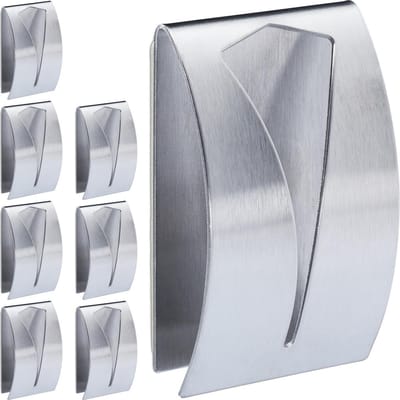 Jumada's Handdoekhaak - Zelfklevend - Muur haak - Zilver - Badkamer - Kamer - 8 stuks