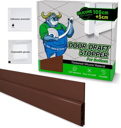 Silicone Draught Excluder for Doors - Noise Insulation, Dust Protection, Self-Adhesive Cold Insulation