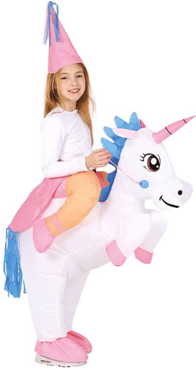 Fiestas Guirca - Opblaasbare Unicorn 7-9 jaar - Carnavalskleding - Carnaval - carnavalskleding 2027 - Carnaval kostuum