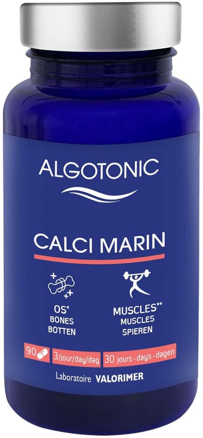 Algotonic Calci Marin - Voedingssupplement 90 Capsules - Calcium Fosfor Vitamine D3 - Bot En Tandondersteuning - Spierfunctie - 30 Dagen Kuur