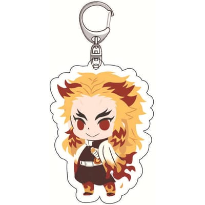 Anime Demon Slayer Acryl Sleutelhanger Serie Ingenieus Hanger Tanjiro Kamado Nezuko Zenitsu Agatsuma Accessoires Cadeau voor Fans 55mm white