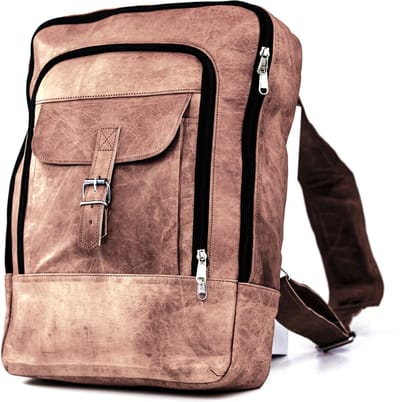 OnceDoce® Urban Chique Rugzak Echt Leer Laptoptas ‘Andora’- 45x30x10cm model 0117
