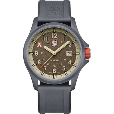Luminox Bear Grylls Survival Land Bracelet Caoutchouc Cadran Marron Quartz XB.3716 100M Montre Homme marron