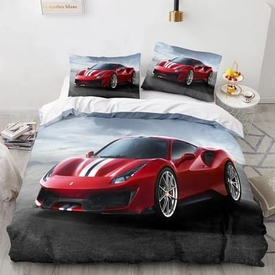 Sportwagen Racen Beddengoed Set Eenpersoons Twin Vol Queen King Maat SUV Truck Bed Set Volwassene Kind Slaapkamer Dekbedovertrek Sets Mannen Jongen Cadeau US Queen 228x228cm