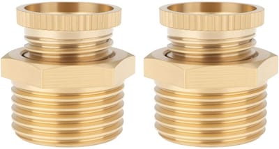 Dailygoods- Afvoerklep 2 Stuks - PT3/8" Buitendraad - Messing - 16,5 mm Schroefdraad - Corrosiebestendig - Voor Luchtcompressoren - Afvoerventiel