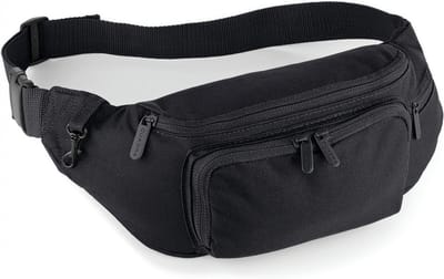 Quadra heuptasje - zwart - buideltasje - volwassenen - 37 x 15 cm - fanny pack