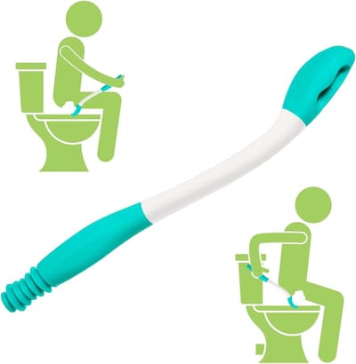 1 stuk - toilethulpmiddelen voor het schoonmaken - afveeghulp toilet - 39.5 cm lange wisser - heupdoekjeshulpmiddel - voor ouderen en zwangere vrouwen - groen