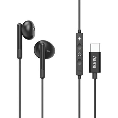 Hama Classy Earplugs Kabel Stereo Zwart Volumeregeling Mobiele telefoon