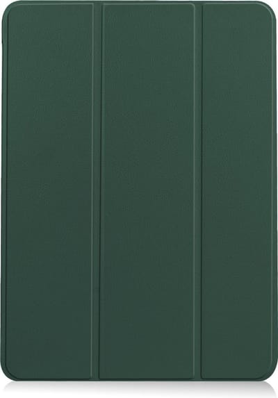 Hoesje - Geschikt voor Apple iPad Air 4 (2020) - 10.9 inch - 4e Generatie - Dun & Stevig - Trifold Bookcase - Hard Cover Case - Met Uitsparing Geschikt voor Apple Pencil - Hardcover Book - Tablet Hoes - Donkergroen