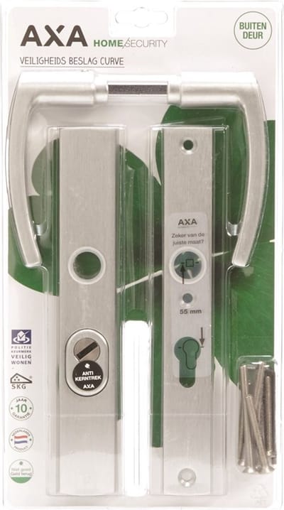 AXA VEILIGHEIDSBESLAG CURVE SMAL/KRUK-KRUK/ KERNTREK/PC55/GESLEPEN F1/SKG***/BLISTER