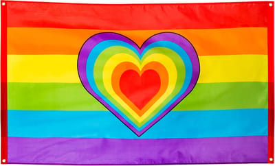 Boland - Polyester vlag Regenboog hart - Regenboog - Regenboog