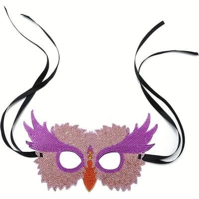 1 set, Diamant Pointu DIY Bal d'Anniversaire Fête de Vacances Masque. Peinture Diamant Broderie Diamant Forme Cristal C