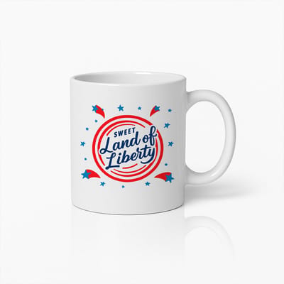 Sweet Land of Liberty Mok 330ml – Patriottische Amerikaanse Beker – Perfect Cadeau voor Onafhankelijkheidsdag & Vrijheidsliefhebbers