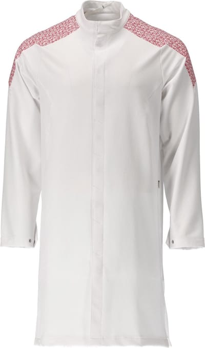 Mascot Food & Care Stofjas, lang 20154-511 - wit/signaalrood - 5XL