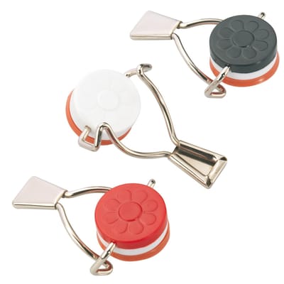 Westmark Set van 3 flessendoppen met siliconenafdichting, staal, rood/wit/zwart, 44402270