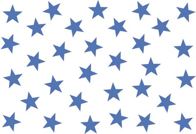 Fotobehangkoning - Behang - Vliesbehang - Fotobehang Blauwe Sterren - 150 x 105 cm