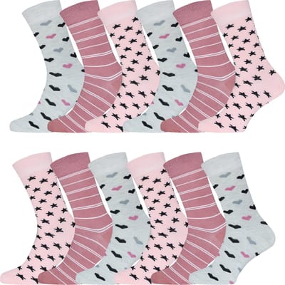 12 Pack - Dames Sokken - 12 Paar - Stippen - Mix Kleur - Maat 35-38 - Sokken Dames