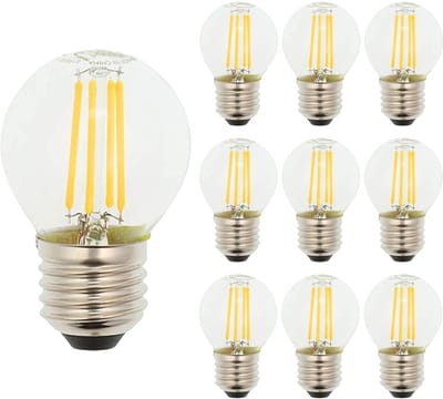 VITO LED Filament Kogellamp G45 E27 - 6W (vervangt 60W) - 724lm - 2700K - Ø45mm - 220-240V - Energiezuinig - 10 stuks