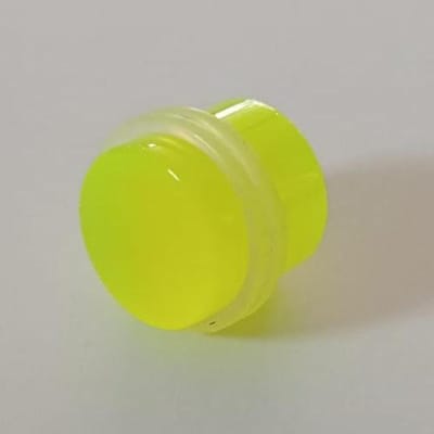 14 mm no flared glow in the dark plug groen - LMPiercings