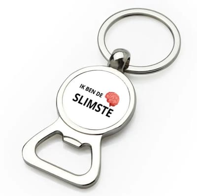 Akyol - ik ben de slimste flesopener - Quotes - slimme mensen - de slimste - verjaardagscadeau - verjaardag - cadeau - kado - geschenk - gift - 9 bij 3 cm