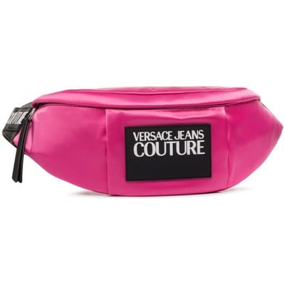 Versace Jeans Couture Logo Print Ritssluiting Stoffen Crossbody Heuptas Damestassen Magenta E1VVBBT8-71420-401 Basic Set (Bag+Dust Bag) pink