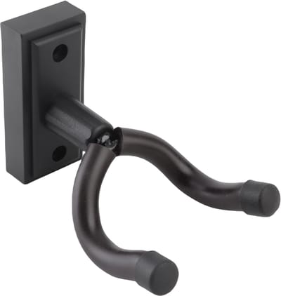 Gitaar Wandhanger - Muziekinstrument Houder - Instrumenten Opbergen - Met Siliconen Vulling - Universele Maat - Zwart
